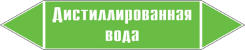 Маркировка трубопровода "дистиллированная вода" (пленка, 716х148 мм) - Маркировка трубопроводов - Маркировки трубопроводов "ВОДА" - Магазин охраны труда и техники безопасности stroiplakat.ru